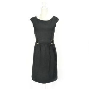 David Meister Textured Little Black Dress